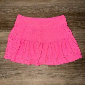 Lilly Pulitzer Gardenia Skort S Havana Pink Match Point Eyelet Tennis